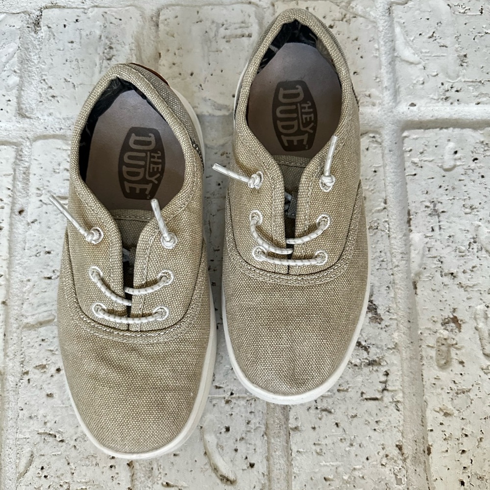 Boys Hey Dude Light Tan Casual Shoes